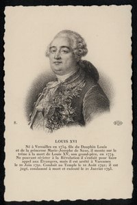 Roi Louis XVI (lithographie) - French School