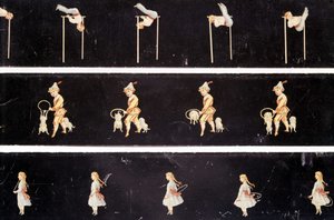 Rouleau du praxinoscope par Émile Reynaud inventé en 1877 - French School