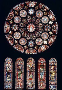 Fenêtres roses et lancettes du mur sud, c.1224