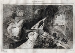 Route du Simplon - Gravure de "L