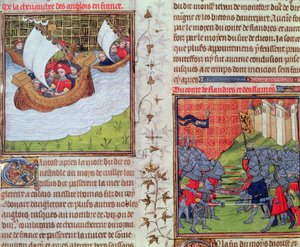 Les Anglais en mer, et la bataille des hommes de Gand et du comte de Flandre, fin du 14ème siècle