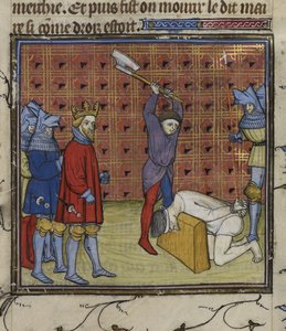 Les chefs de la révolte des Jacqueries contre la noblesse française décapités sur ordre du roi de Navarre, des 
