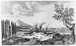 Fonderie royale au Creusot en 1787 - French School