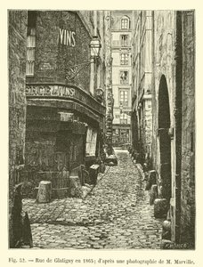 Rue de Glatigny en 1865 - French School