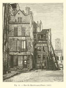 Rue du Marché-aux-Fleurs, 1859 - French School