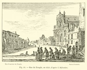 Rue du Temple, en 1650 - French School