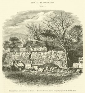 Ruines aztèques de Xochicalco, au Mexique - French School