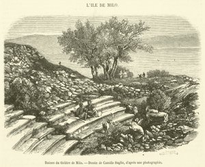 Ruines du théâtre de Milo (gravure) - French School