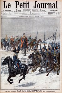 Guerre russo-japonaise 1904-1905 - Les cosaques acclamant le tsar Nicolas II avant de partir pour l