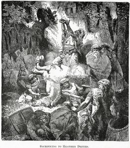 Sacrifice aux divinités païennes, vers 1890 - French School