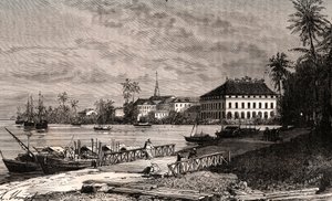 Saigon - Vietnam - Ho-Chi-Minh-Ville - gravure dans «La France illustrée: géographie, histoire, administration statistique» par V.-A. Malt-Brown. 1884
