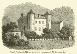 Saint-Point, près de Mâcon, maison de campagne de M. de Lamartine - French School