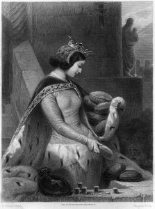 Sainte Bathilde reine de France (morte en 680) épouse de Clovis II. Dans « Les Saintes Femmes »