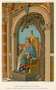 Saint Louis rendant justice - French School