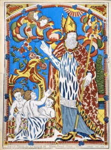 Saint Nicolas, évêque de Myre, priez pour nous. - French School