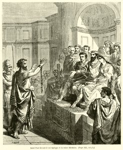 Saint Paul devant le roi Agrippa et la reine Bérénice (gravure)