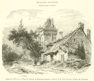 Salon de 1850-51, Village et château de Menetou-Couture - French School