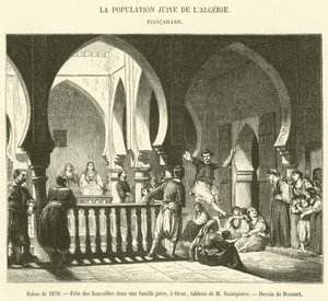 Salon de 1870, Fête des fiançailles dans une famille juive, à Oran - French School