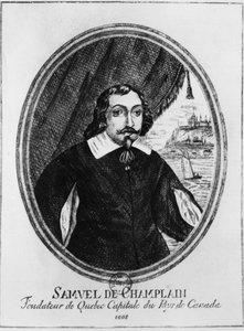 Samuel de Champlain (1570-1635), gravure anonyme - French School