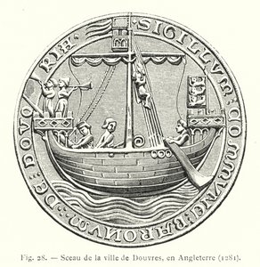 Sceau de la ville de Douvres, en Angleterre - French School