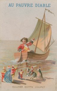 Scène des Voyages de Gulliver - French School