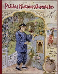 Scène de "Petites histoires orientales", contes arabes des 1001 nuits (contes des mille et une nuits). À la Saint-Sylvestre