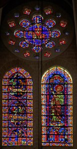 Scènes concernant la mort de Saint Vincent; Saint Paul; un chevalier de Montfort dans la rose - French School