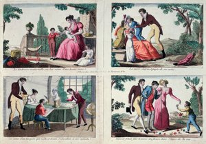 Scènes de vie familiale, début du XIXe siècle