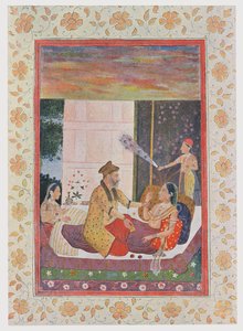 Scheherazade saisie par le roi (illustration des Mille et Une Nuits, 1895) - French School