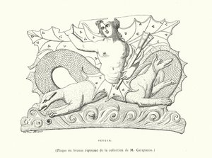 Scylla, plaque de bronze grecque antique - French School