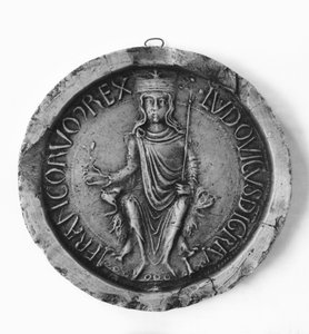 Sceau de Louis VII (1120-80) 1175 - French School
