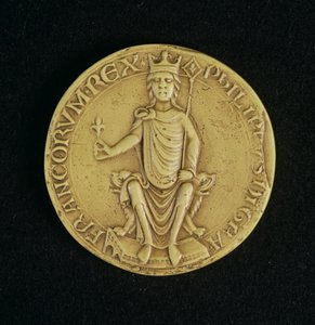 Sceau de Philippe II Auguste (1165-1223) 1198 - French School