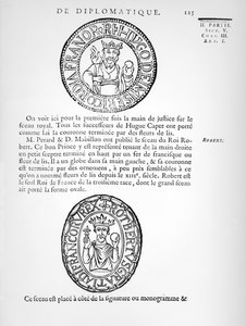 Sceaux de Hugues Capet (c.941-996) et Robert II (c.970-1031) le Pieux - French School