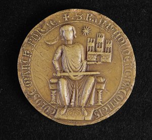 Deuxième sceau de Raymond VII (1197-1249) de Toulouse - French School