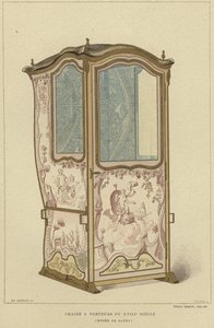 Chaise à porteurs, 18ème siècle - French School