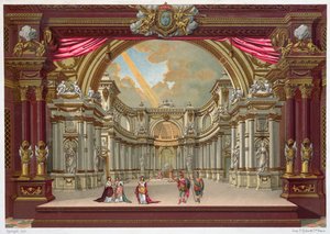 Décor de scène pour le théâtre de Versailles - French School