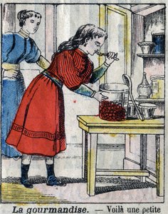 Les sept péchés capitaux : la gourmandise. Imagerie d