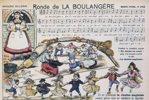Partition de la chanson populaire "Ronde de la boulangère" - image d