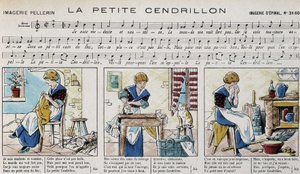 Partition de chanson populaire « la petite Cendrillon » - image d