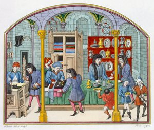 Boutiques sous un marché couvert, d