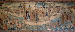 Siège de Dijon par les Suisses le 7/09/1513, tapisserie de Tournai, Musée des Beaux-Arts de Dijon. - French School