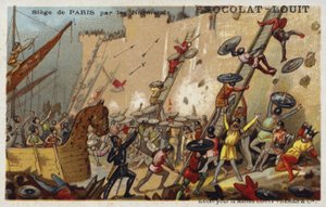 Siège de Paris par les Normands, IXe siècle - French School