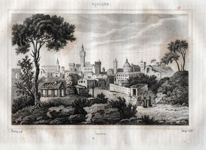 Sienne - Toscane. Gravure de "L