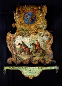 Enseigne pour le Royal Mail de Chantilly avec les armoiries de Condé - French School