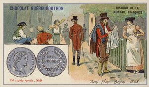 Demi-franc en argent - French School