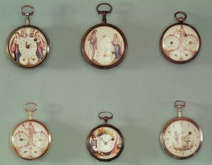 Six montres de poche décorées de symboles révolutionnaires