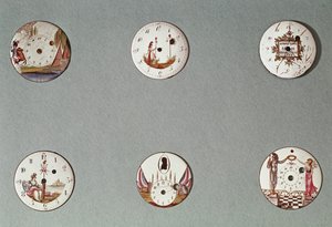 Six montres de poche décorées de symboles révolutionnaires - French School