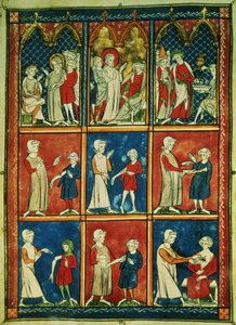 Divers maux médicaux et scènes bibliques, de 