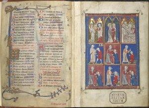 Sloane 1977,f.2 La Chirurgia: Scènes bibliques et médicales - French School