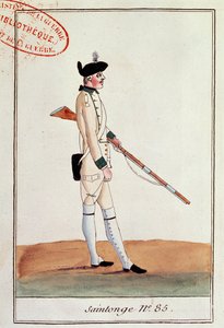 Soldat du 85e Régiment de Saintonge, vers 1780 - French School